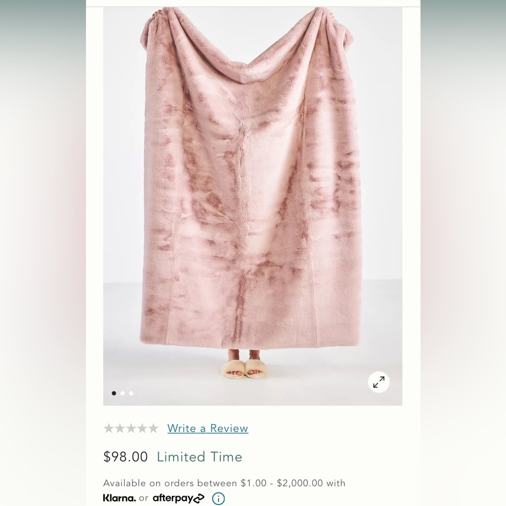 Anthropologie faux fur blanket